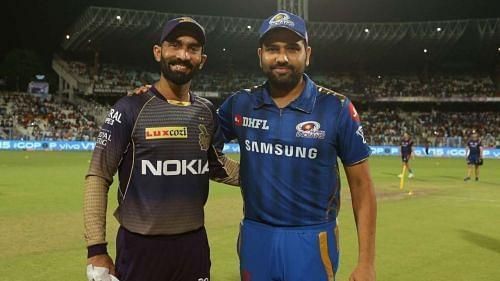 Dinesh Karthik and Rohit Sharma will lead their teams out in game 5 of IPL 2020