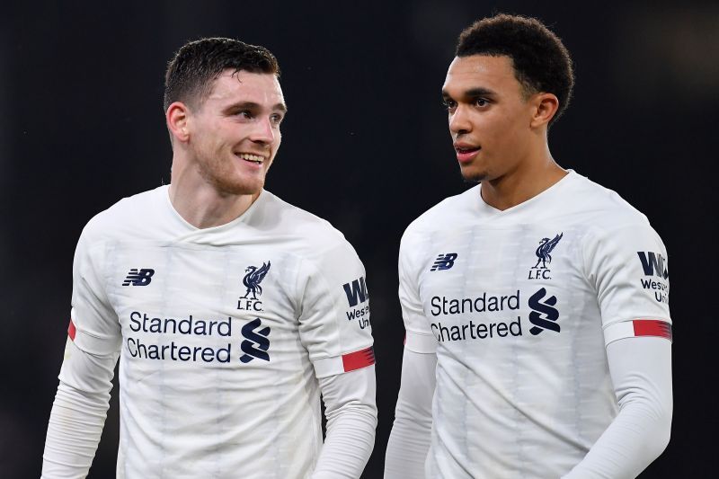 Andrew Robertson (left) and Trent Alexander-Arnold (right) are one of the best full-back pairings in Europe right now.