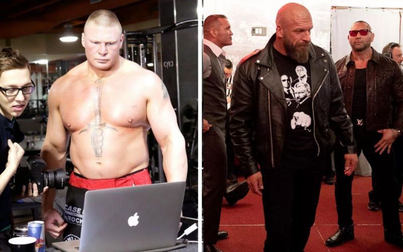Brock Lesnar, Triple H, and Batista