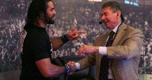 Seth Rollins and Vince McMahon.