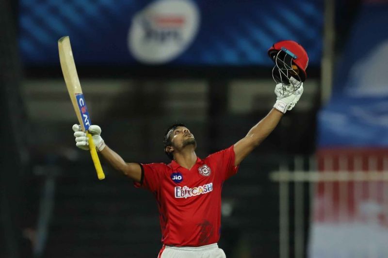 Mayank Agarwal smashed 106 off 50 balls in the 183-run partnership with KL Rahul (Image Credits: IPLT20.com)