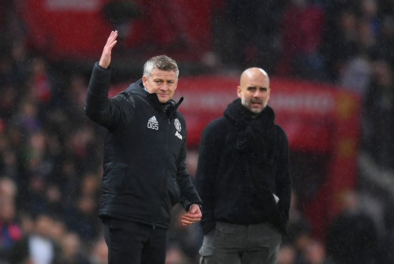 Ole Gunnar Solskjaer and Pep Guardiola