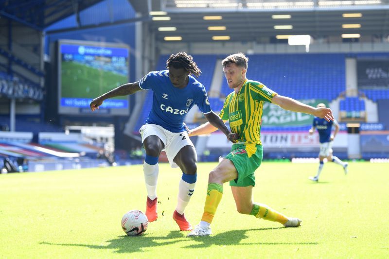 Moise Kean in action against West Bromwich Albion in the Premier League