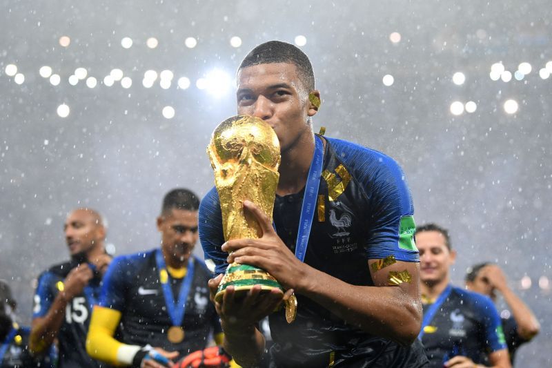 Kylian Mbappe won the World Cup with France in 2018