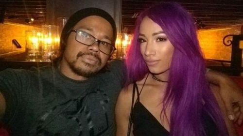 Sasha Banks with her husband Sarath Ton.