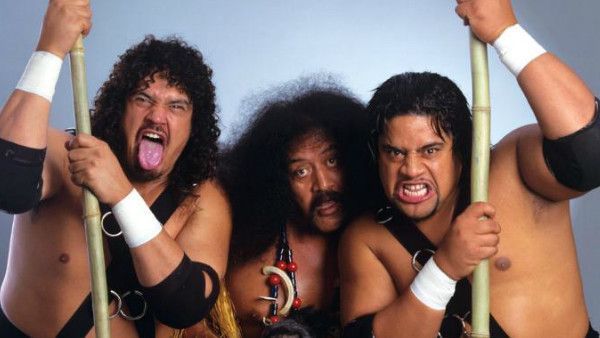 Far left: Samu, Middle: AFA, Far Right: Fatu aka Rikishi