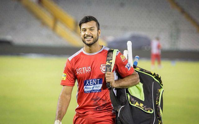 Kings XI Punjab star Mayank Agarwal during a practise session (file pic)