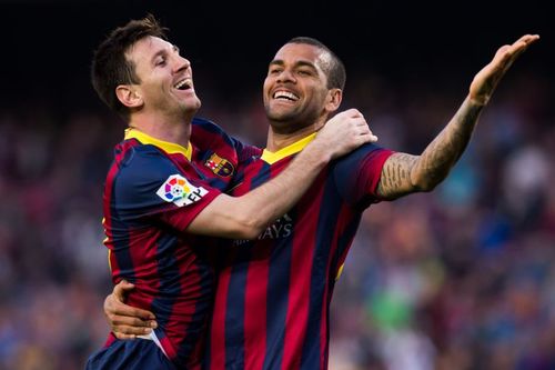 Lionel Messi and Dani Alves