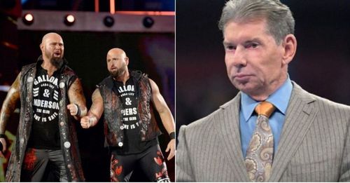 Luke Gallows and Karl Anderson; Vince McMahon