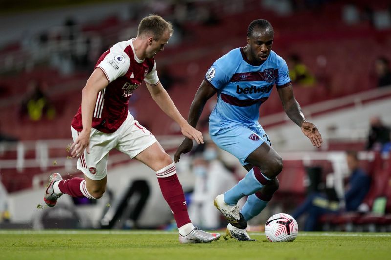 Antonio constantly troubled Arsenal's backline