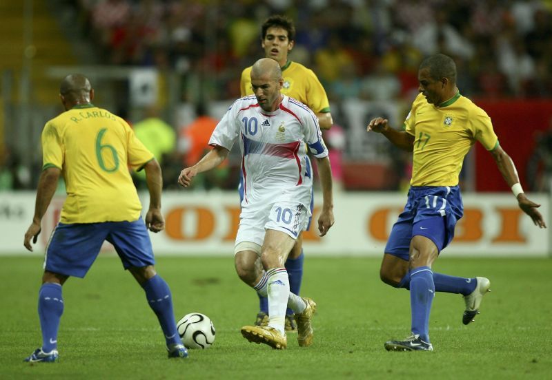 Zinedine Zidane was in imperious form against Brazil in the 2006 World Cup Quaterfinal.