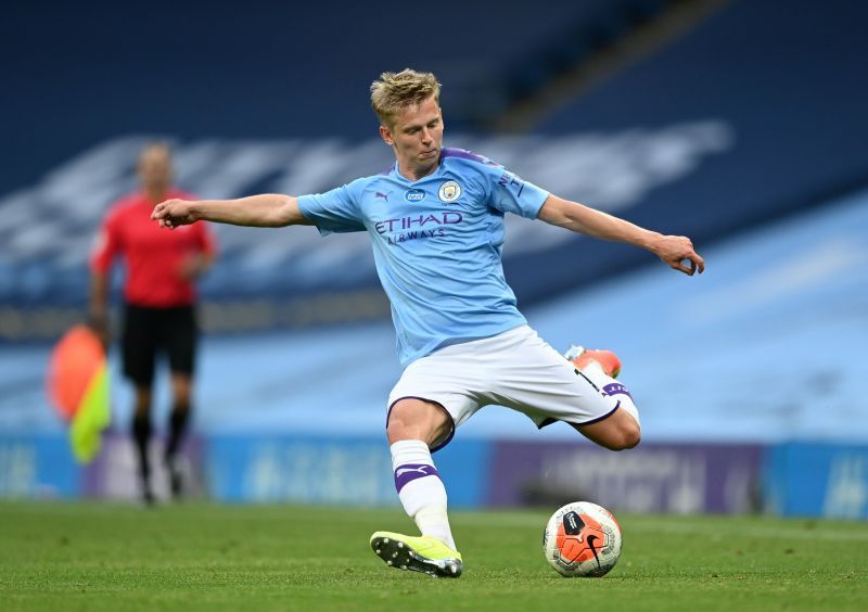 Zinchenko in action for Manchester City