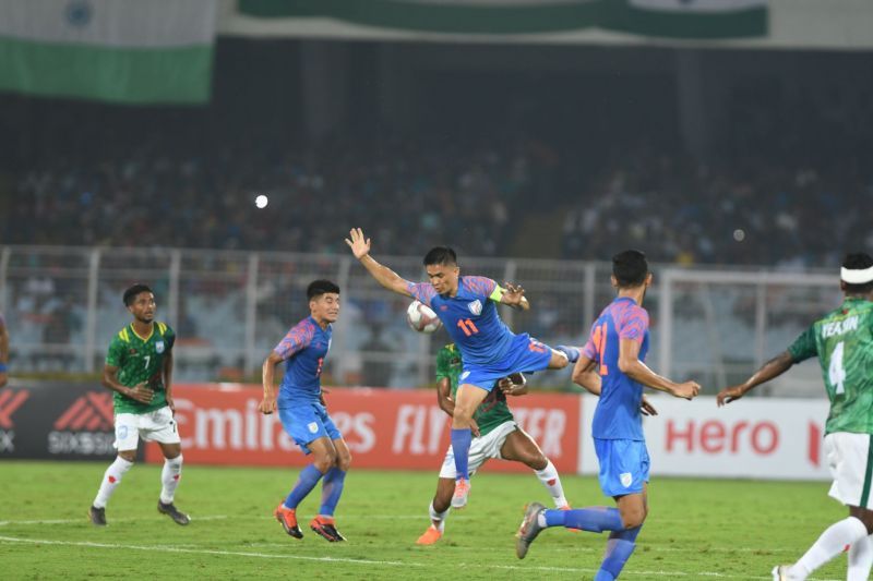 Sunil Chhetri has heaped praise on Juventus superstar Cristiano Ronaldo (Photo: AIFF)