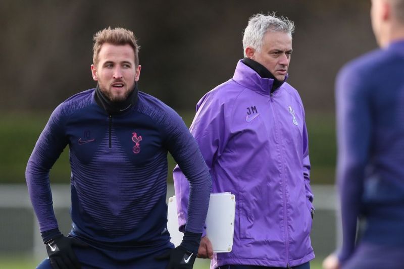 Tottenham Hotspur manager Jose Mourinho during a training session.