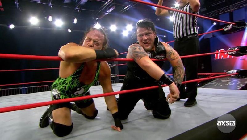 Rob Van Dam getting the full effect of The Callihan Death Machine