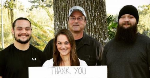 Mike Rotunda with his sons and daughter