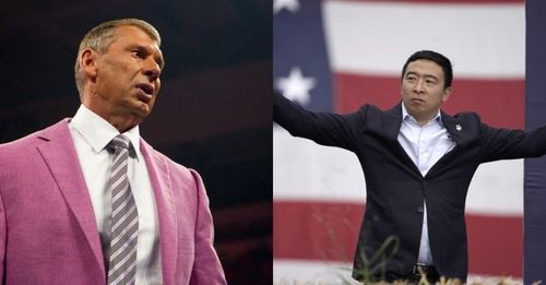 Is Andrew Yang coming for Vince McMahon? (Pic Source: WWE/Associated Press)