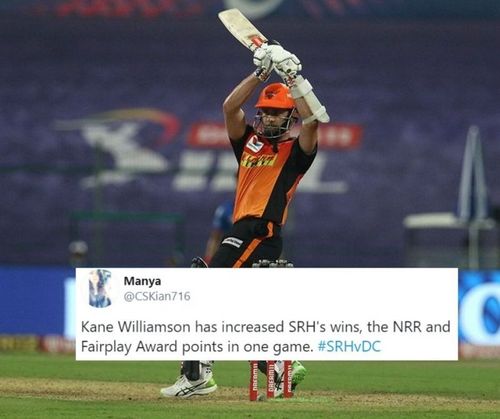 Kane Williamson's knock helped SRH pick up an important win.