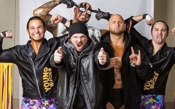 AJ Styles with The Young Bucks and The Good Brothers