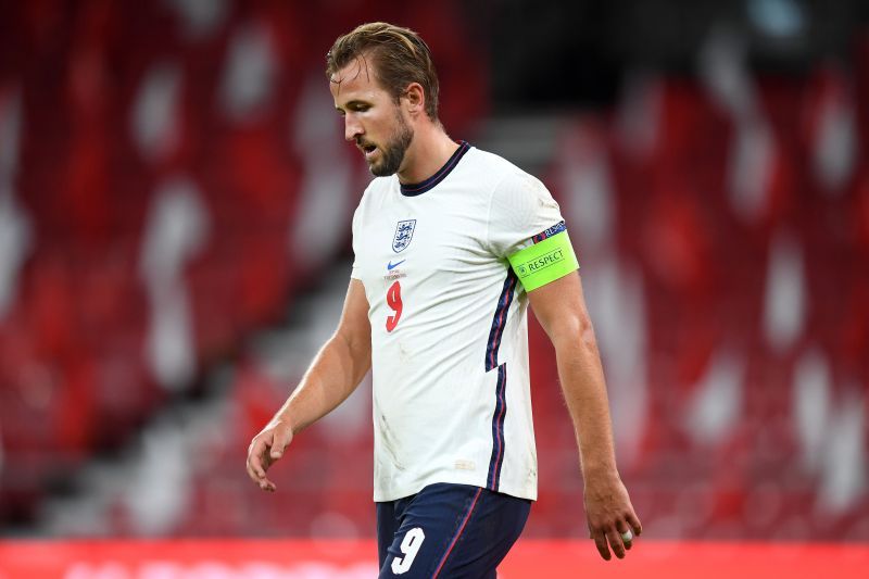 Harry Kane of England reacts during the UEFA Nations League