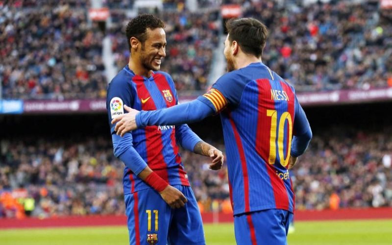 Neymar (left) and Lionel Messi