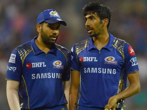 Rohit Sharma (L) and Jasprit Bumrah (R) will be key features for MI during a Super Over.