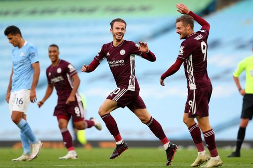 Maddison celebrates after scoring one of the goals of the season