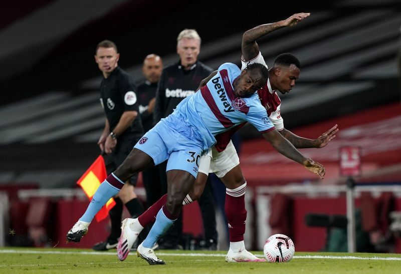 Arsenal's new signing Gabriel Magalhaes held up well against a physical West Ham side