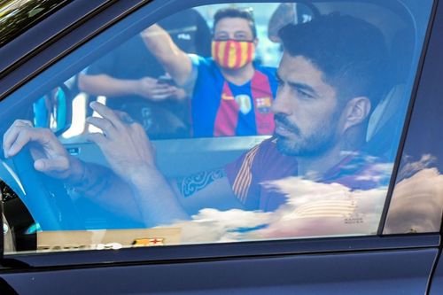 Luiz Suarez at the FC Barcelona training ground.