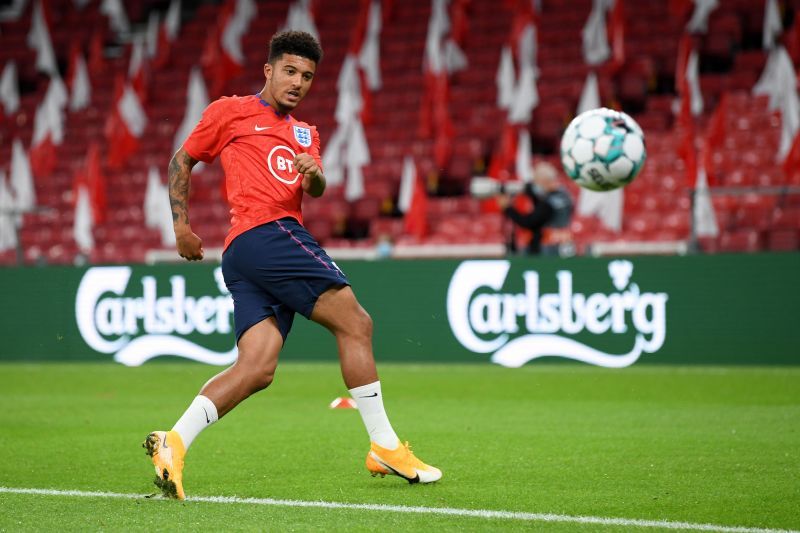 Sancho in action during the round of international fixtures