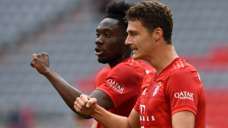 Bayern Munich were boosted by the arrival of talented young guns such as Benjamin Pavard (right) and Alphonso Davies (left) last season.