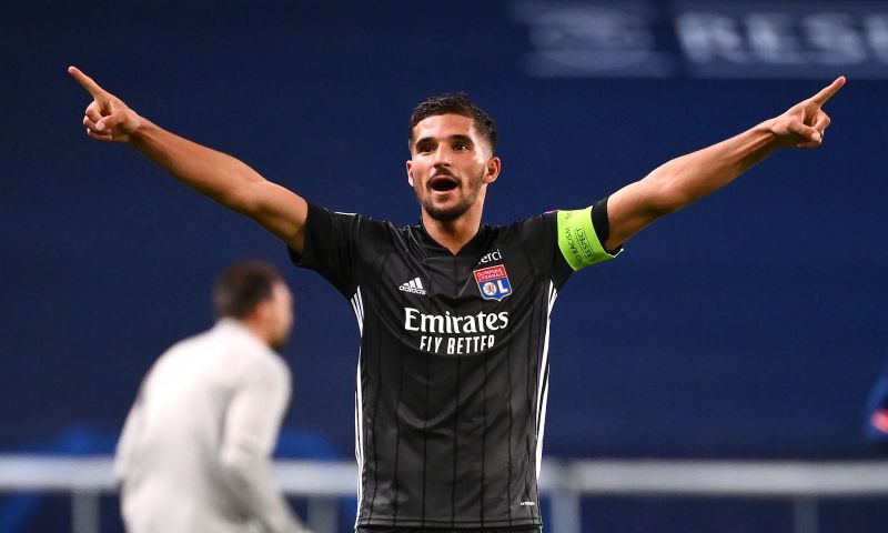 Aouar in action for Lyon