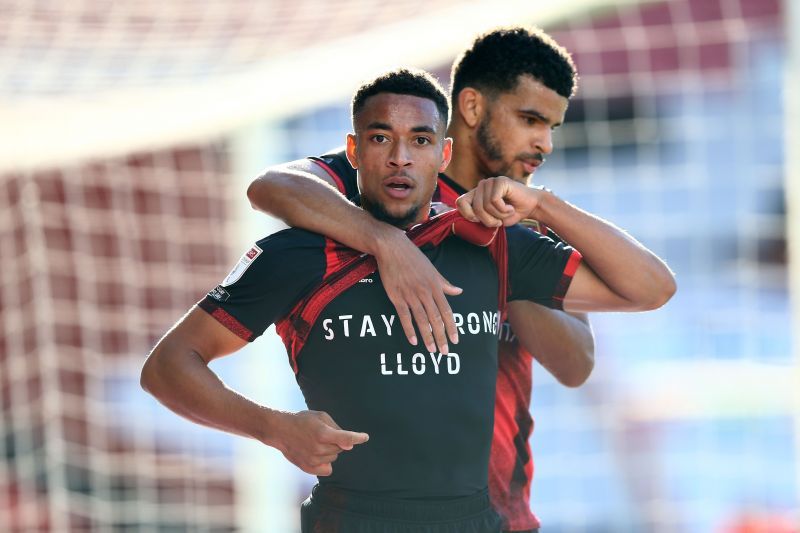 Arnaut Groeneveld with a message of support for the injured Lloyd Kelly after scoring against Norwich