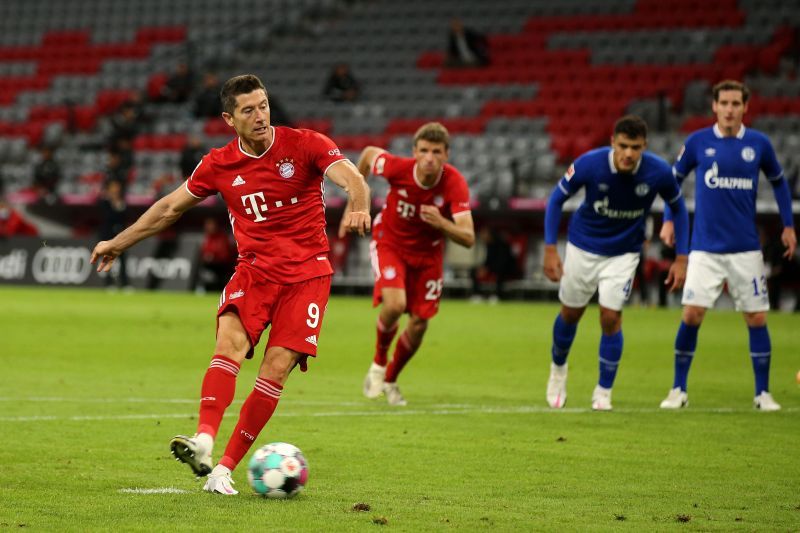 Robert Lewandowski opened his account for the season from the penalty spot.
