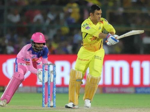 MS Dhoni trudged in to bat at number seven, leaving fans scratching their heads.