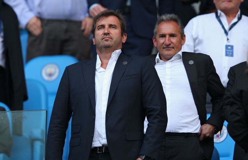 Txiki Begiristain (right), Manchester City&#039;s Director of Football.