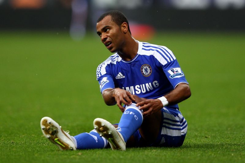 Ashley Cole in Chelsea colours