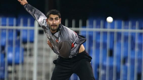 UAE captain Ahmed Raza is a left-arm orthodox spinner. (Image Credits: N Sport)