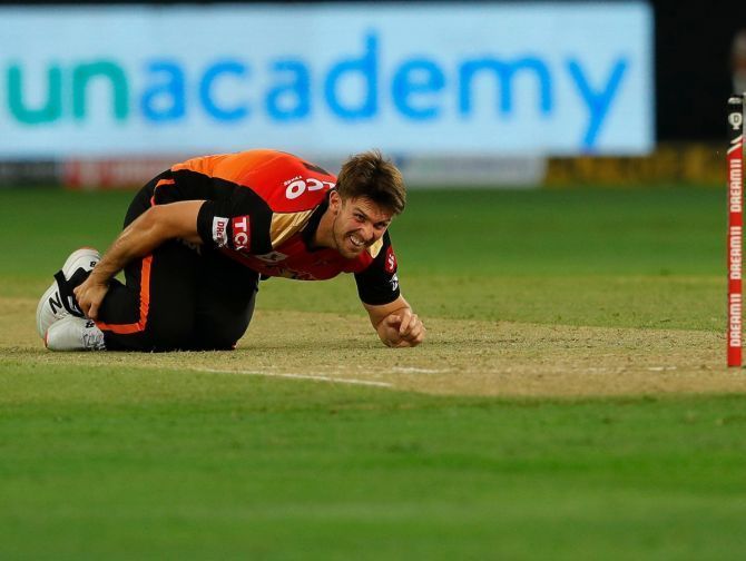 Mitchell Marsh was ruled out of IPL 2020 after suffering an ankle injury in the opening game (BCCI)