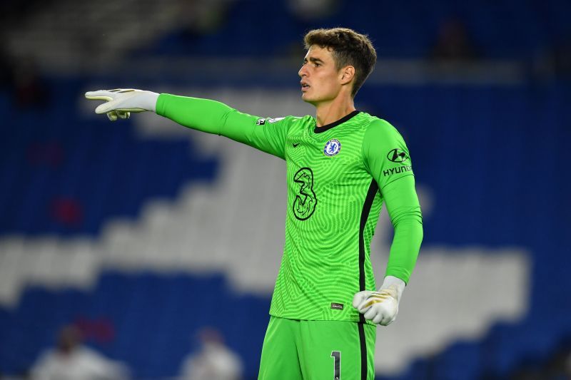 Kepa Arrizabalaga in action for Chelsea