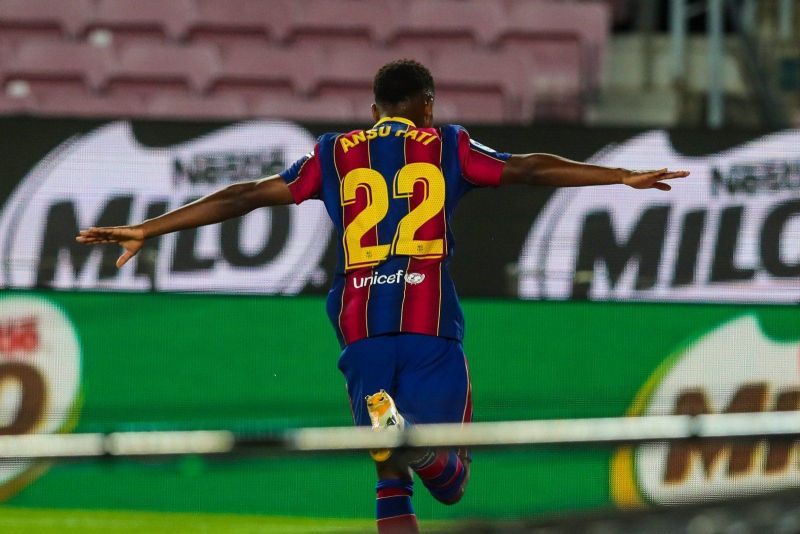 Ansu Fati scored twice against Villarreal