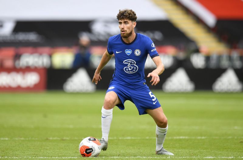 &nbsp;Jorginho of Chelsea runs with the ball during the Premier League