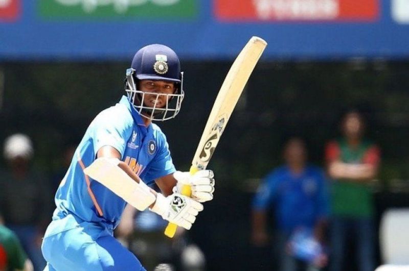 Yashasvi Jaiswal batting for India U-19 (courtesy: Pinterest)