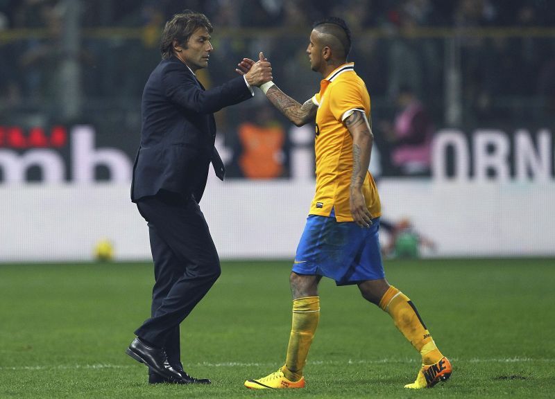 Conte and Vidal enjoyed a fruitful spell together at Juventus