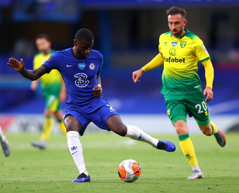 Rudiger in action for Chelsea