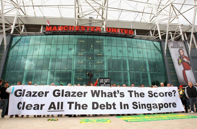 The Glazer ownership of Manchester United has provoked many protests over the years.