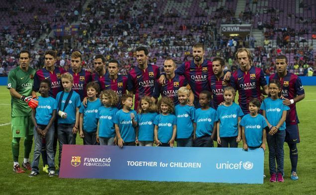 Barcelona have a long-standing association with UNICEF.