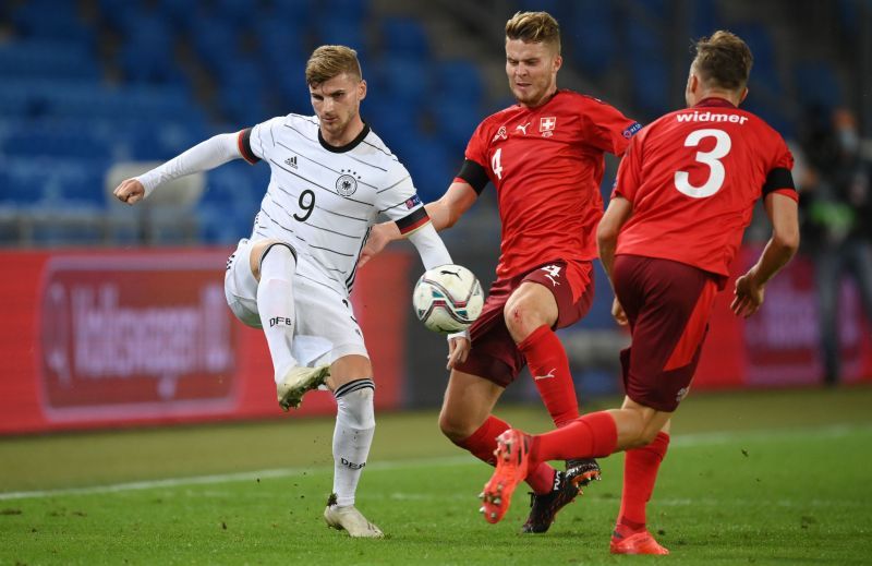 Timo Werner worked hard against Switzerland