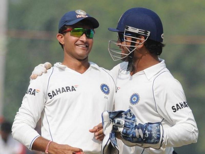 Sourav Ganguly (L) and MS Dhoni (R) (Credits: Sportstar)