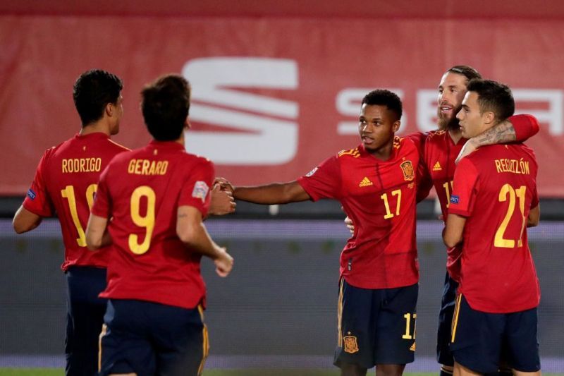 Spain convincingly beat Ukraine to register their first win of the current Nations League campaign